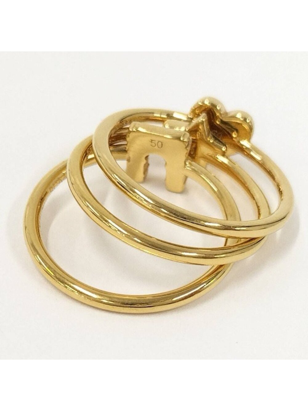 Celine Ring Star Heart Arc de Triomphe Plated - Picture 2 of 11